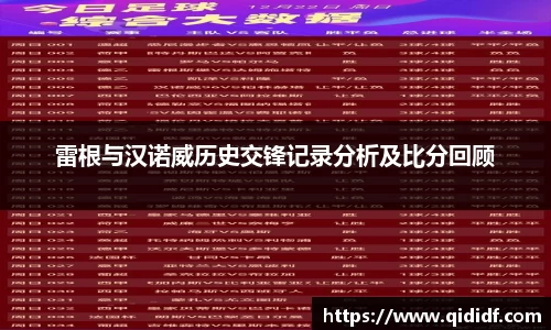 雷根与汉诺威历史交锋记录分析及比分回顾